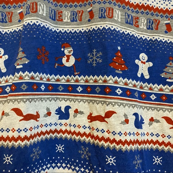 Brooks Running Christmas Holiday Fair Isle Run Merry Santa Yeti Womens Sweater - Picture 6 of 7